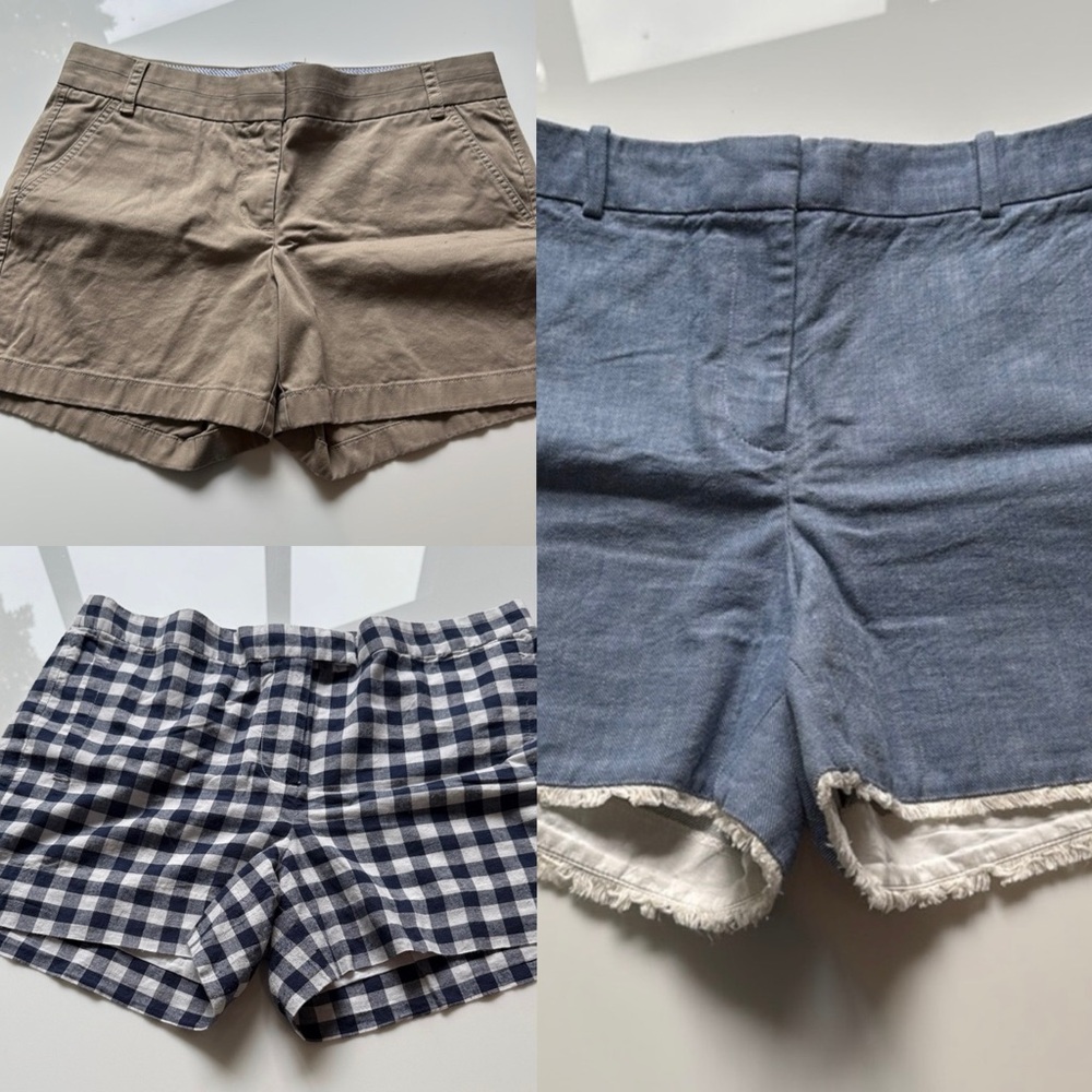 THREE pair Women's J Crew Shorts